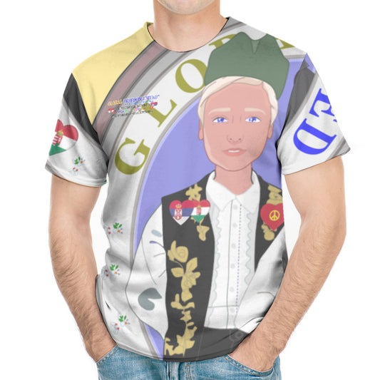 Men´s T-shirt GLOBAL FREEDOM UNITED© Men Serbia & Hungary Yellow