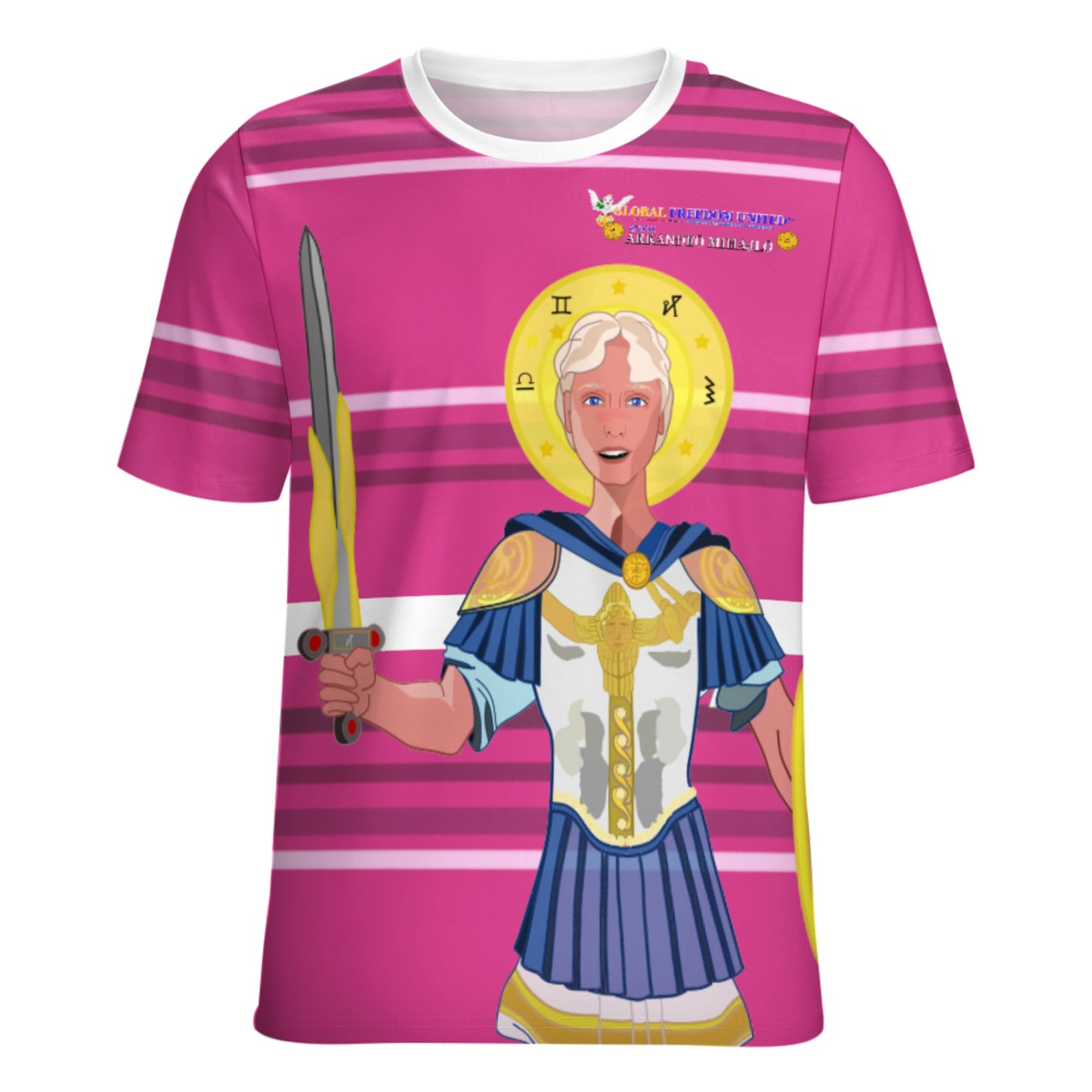 Women´s T-shirt Global Freedom United Archangel Michael Croatia V1 Pink1