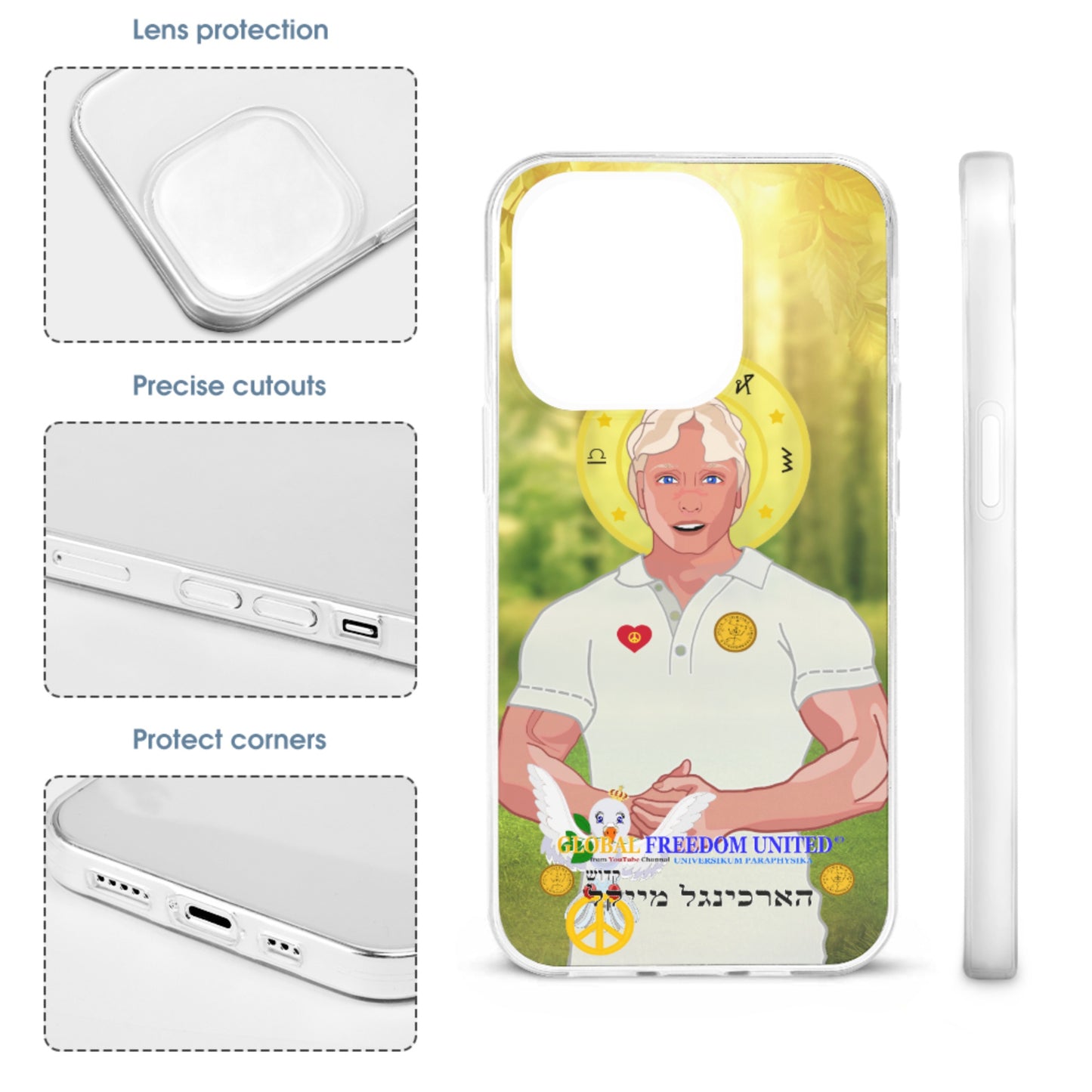 Phone Case GLOBAL FREEDOM UNITED© Archangel Michael Hebrew