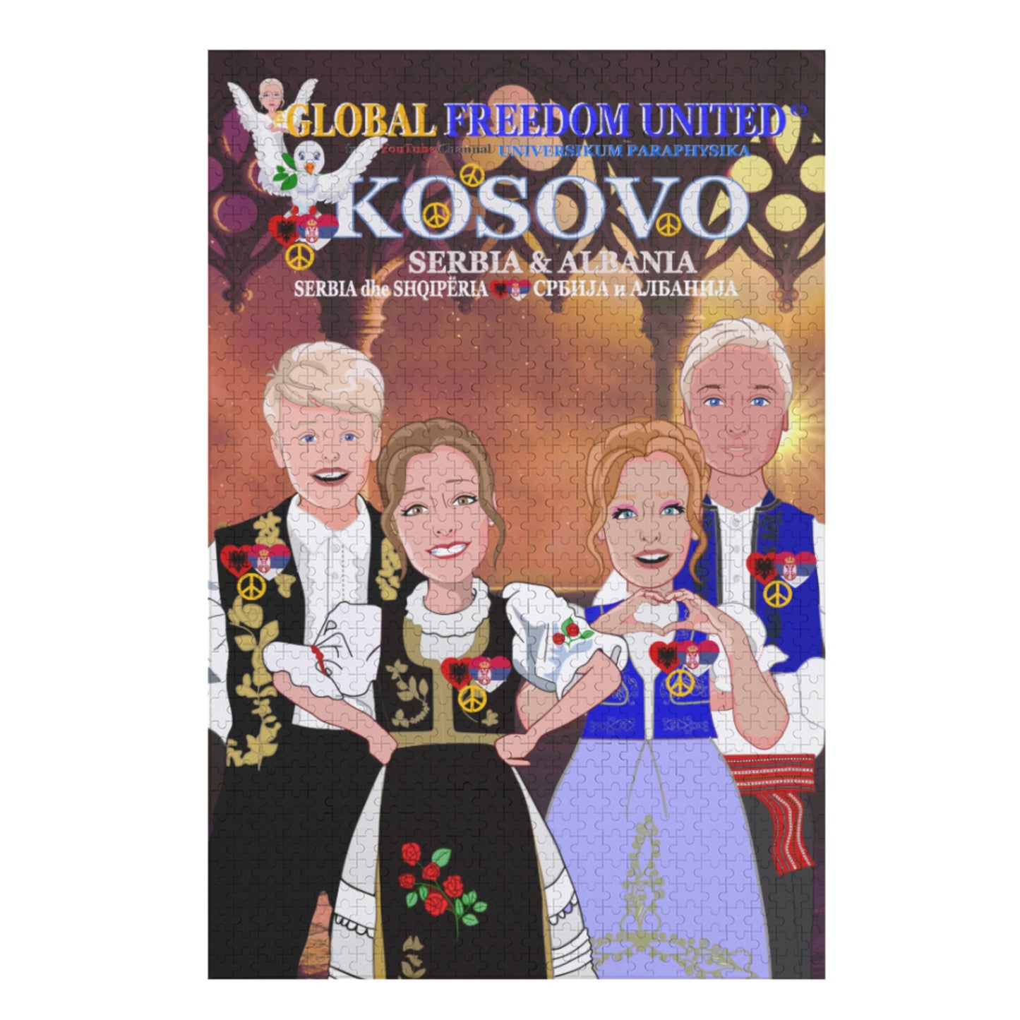 Paper Puzzle Global Freedom United Serbia & Albania