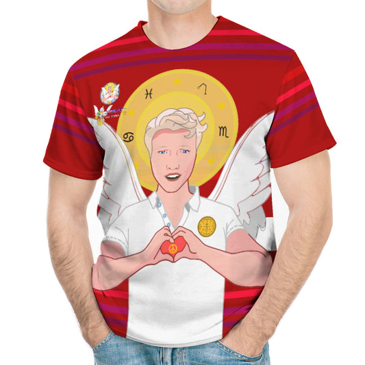 Men´s T-shirt Global Freedom United Archangel Raphael German Red