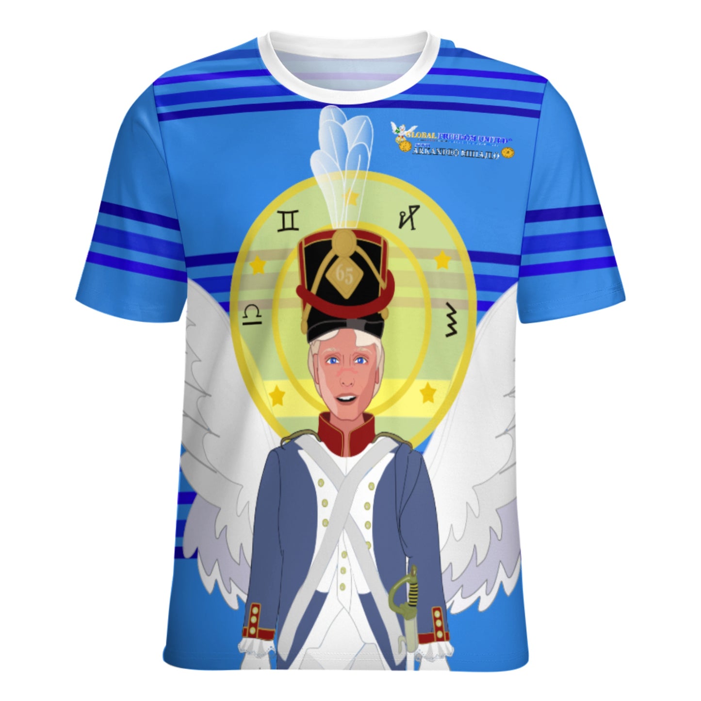 Women´s T-shirt Global Freedom United Archangel Michael Croatia V3 Deep Blue