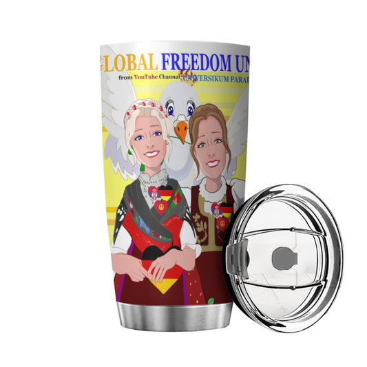 Tumbler GLOBAL FREEDOM UNITED© Women Serbia & Germany Yellow