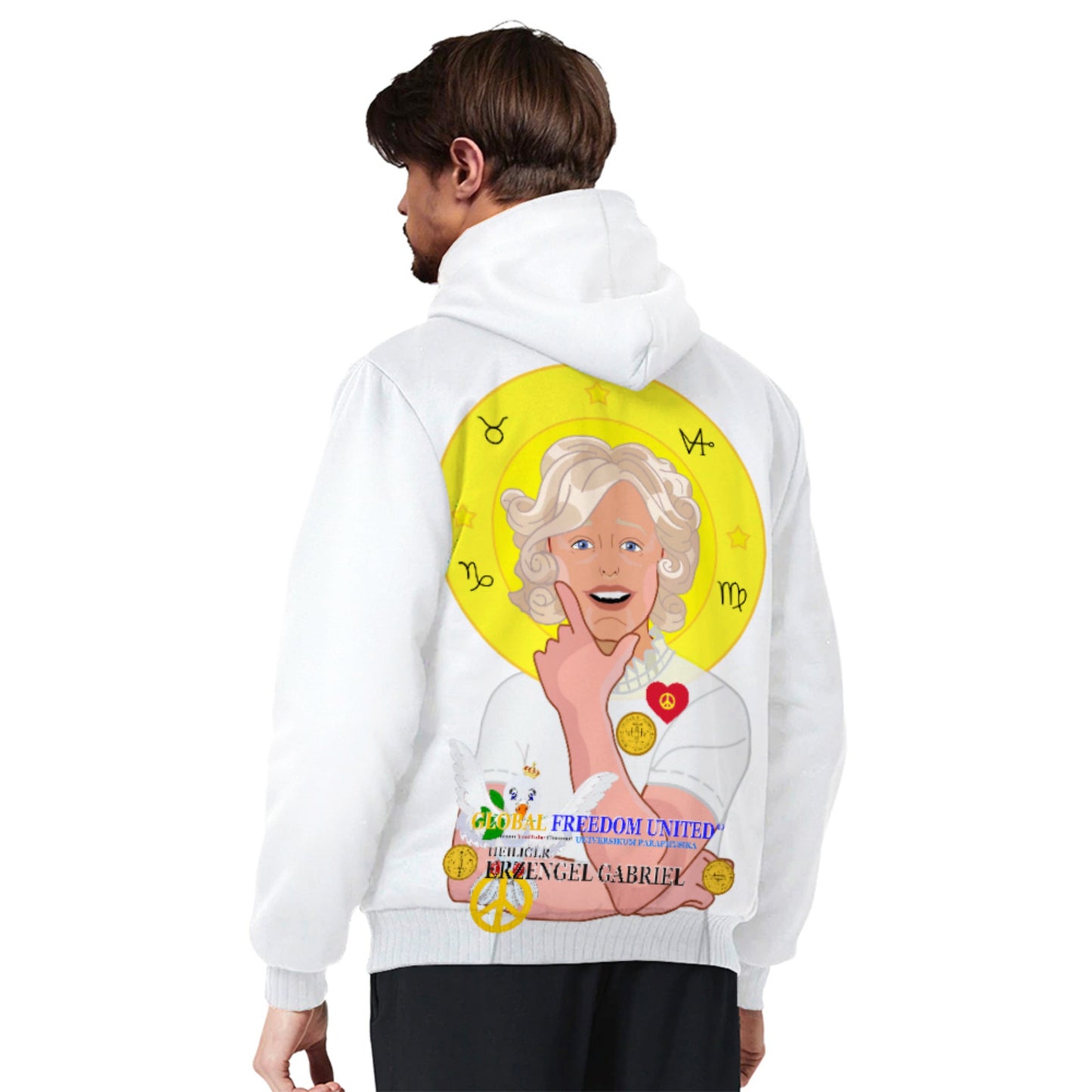 Plush Hoodie Global Freedom United Archangel Gabriel German Wight