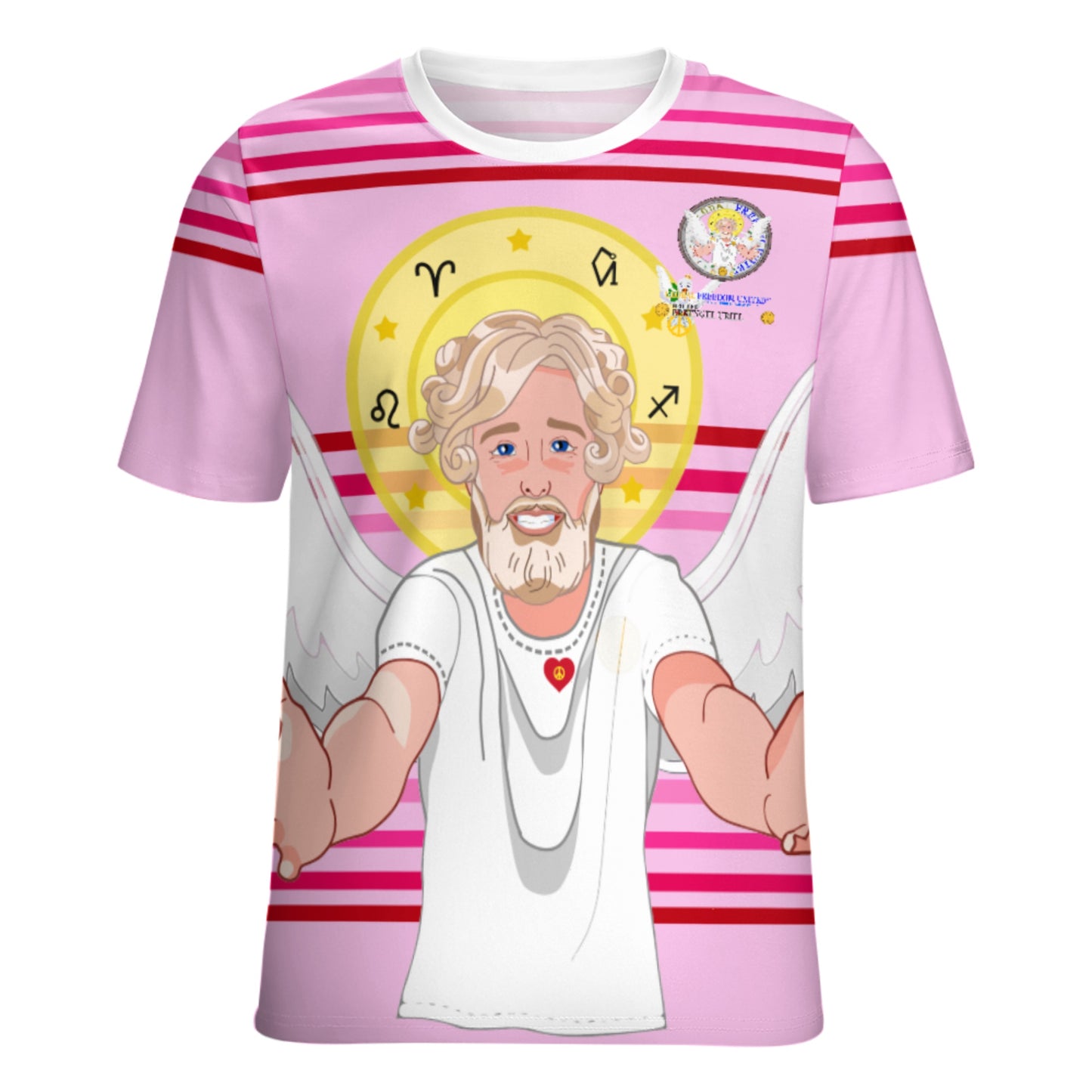 Women´s T-shirt 2 Global Freedom United Archangel Uriel German  Pink2
