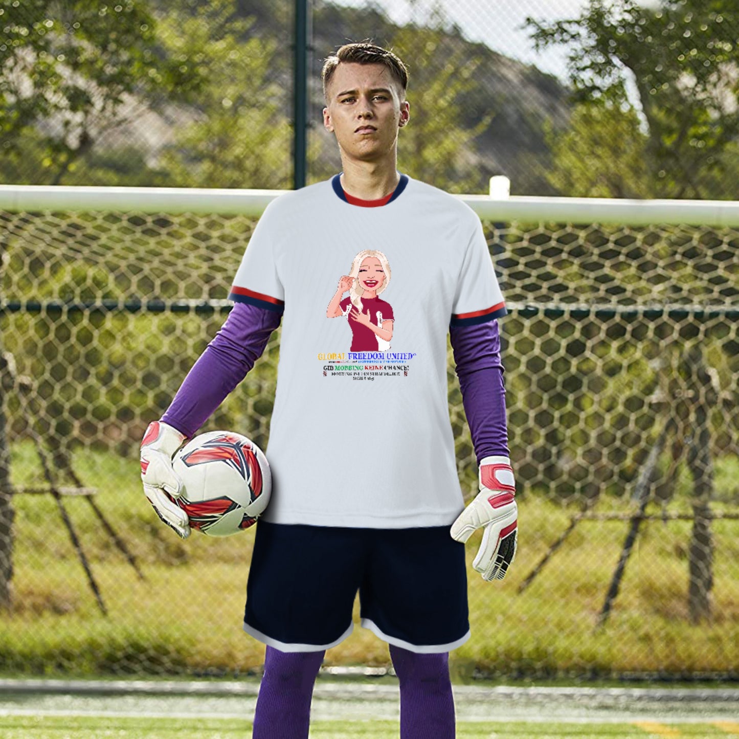 Adult Football Suit Global Freedom United Gib Mobbing Keine Chance Weiß