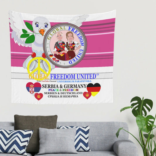 Tapestry GLOBAL FREEDOM UNITED© Women Serbia & Germany Pink