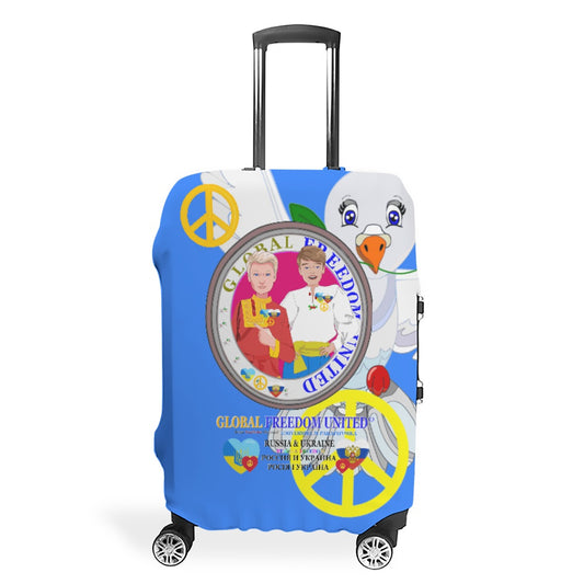 Luggage Cover Global Freedom United Men Ukraina & Russia Old Peace Blue