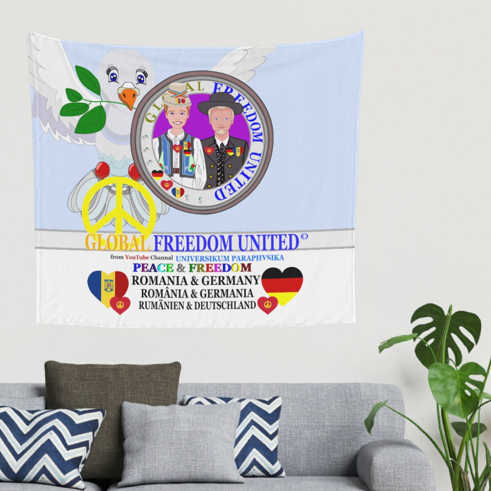 Tapestry Global Freedom United Men Romania & Germany Old Peace Light Blue