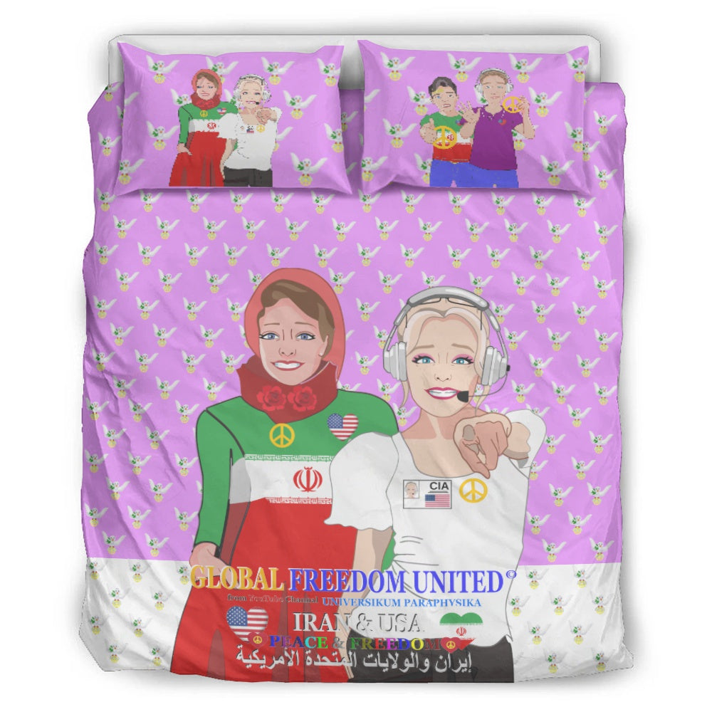 Bed Line GLOBAL FREEDOM UNITED© Women Iran & USA Lilac
