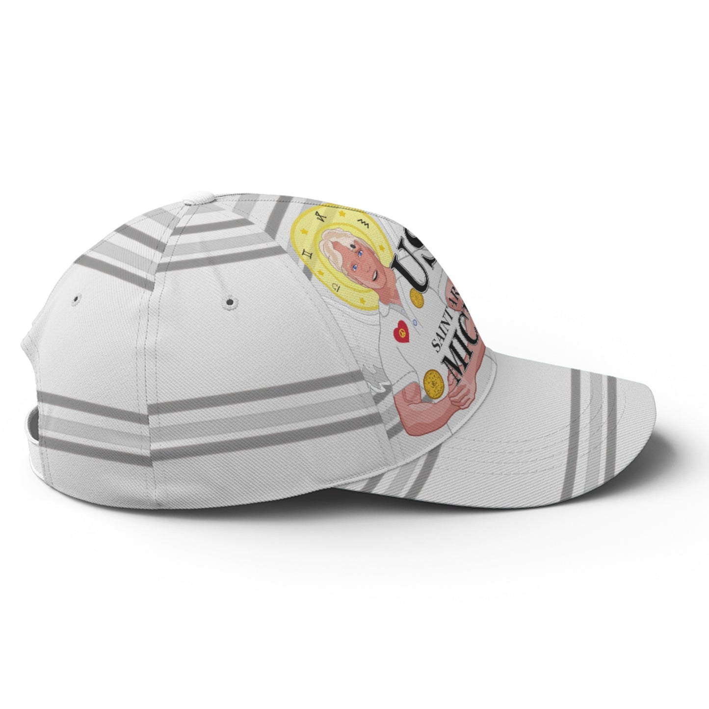 Basketball Cap Global Freedom United Archangel Michael Usa Grey