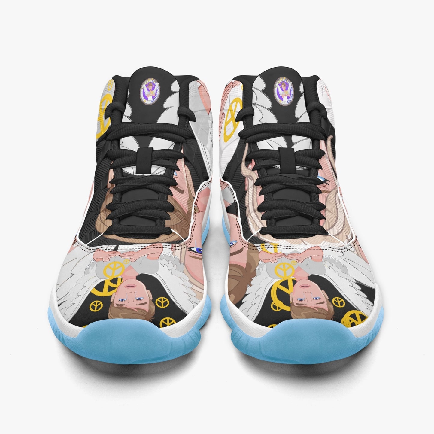 AJ11 Basketball Sneakers -Blue Sole GLOBAL FREEDOM UNITED© ANGEL OF PEACE