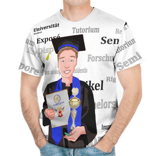 Men´s T-shirt Global Freedom United Student Gold Places Brown Hair 3