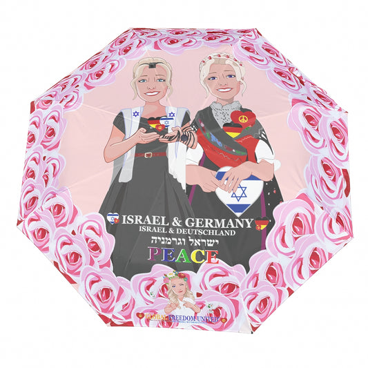 Umbrella Global Freedom United Women Israel & Germany Old Peace Version! Rose