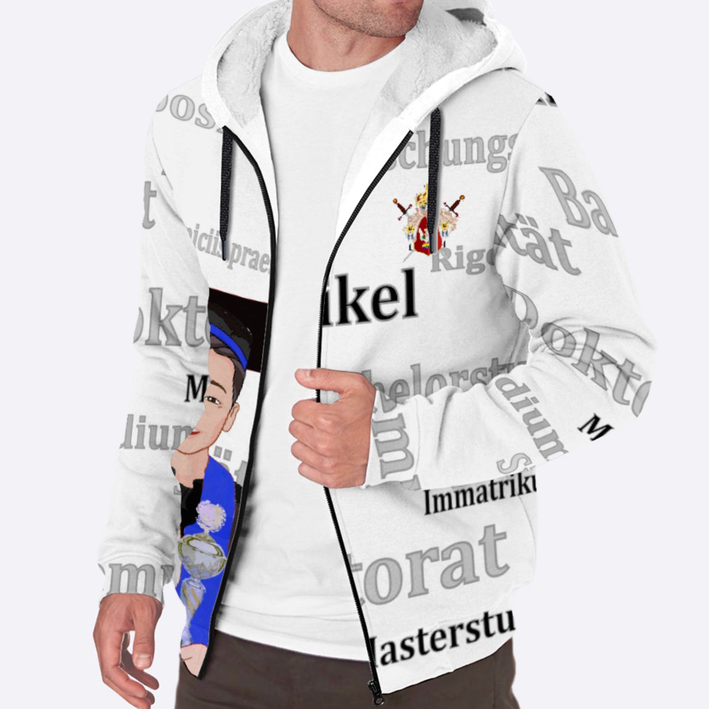 Plush Hoodie Global Freedom United Asia Student Silver Place