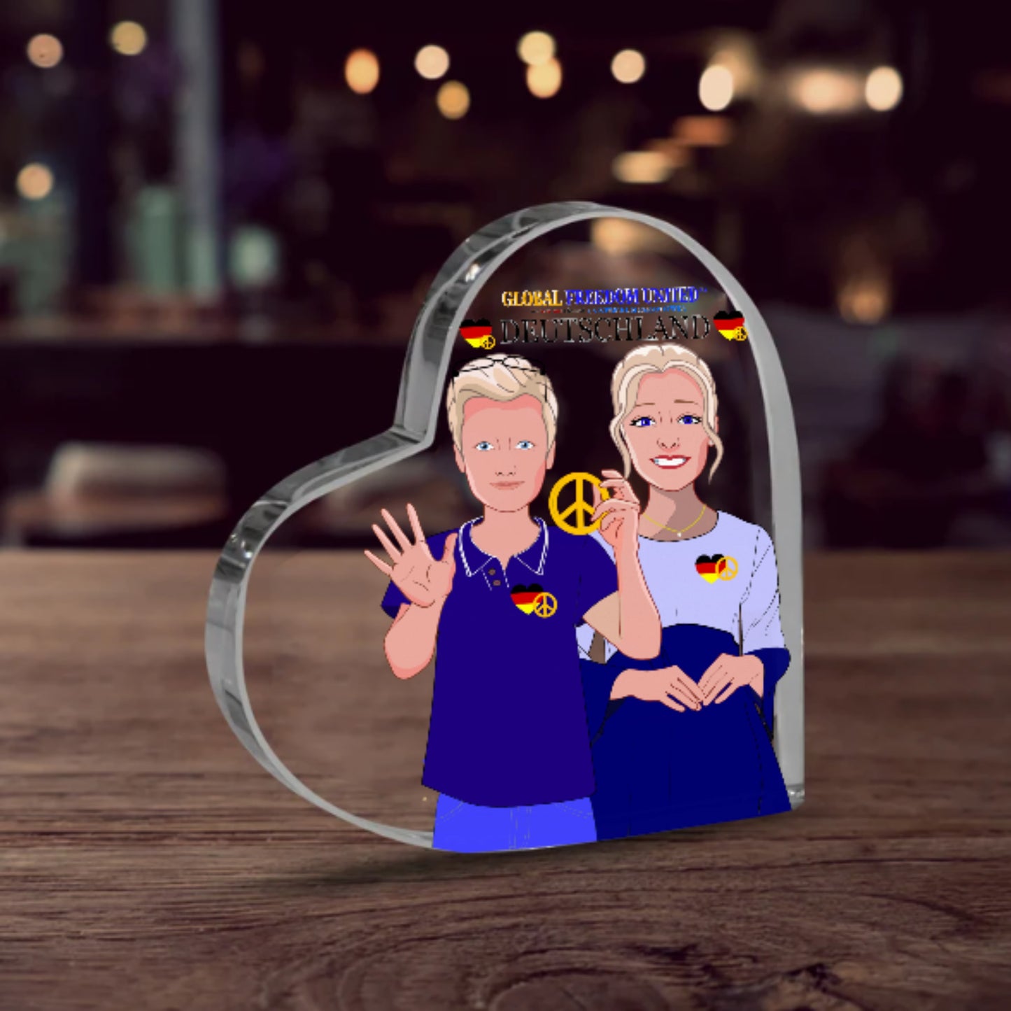 Acryl Haerd GLOBAL FREEDOM UNITED© Couple Edition Germany V2