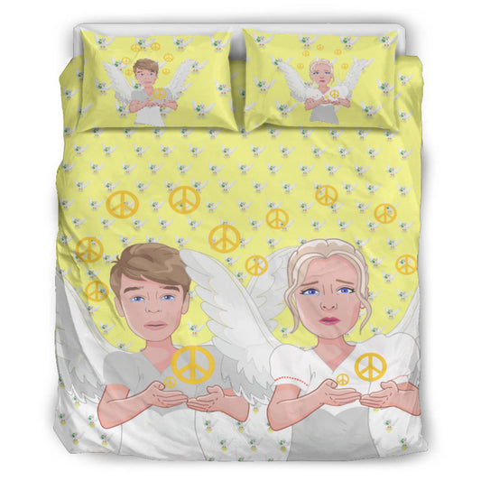 Bed Line GLOBAL FREEDOM UNITED© Peace Of Angels  Yellow