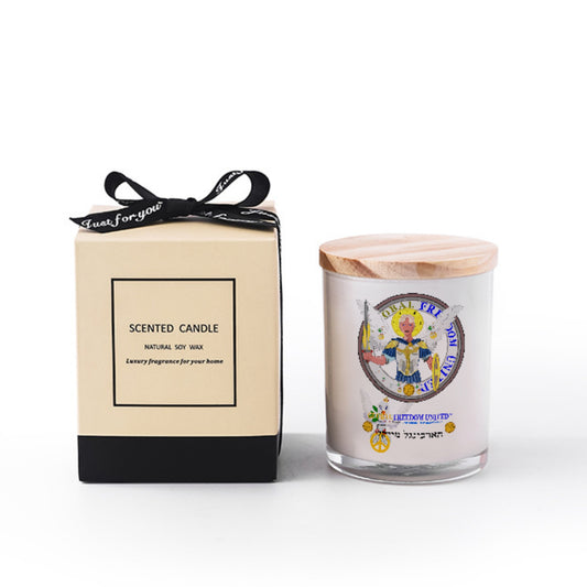 Scented Soy Candle Global Freedom United Archangel Michael Hebrew