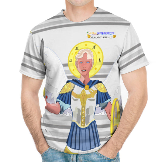Men´s T-shirt Global Freedom United Archangel Michael Croatia V1 Grey