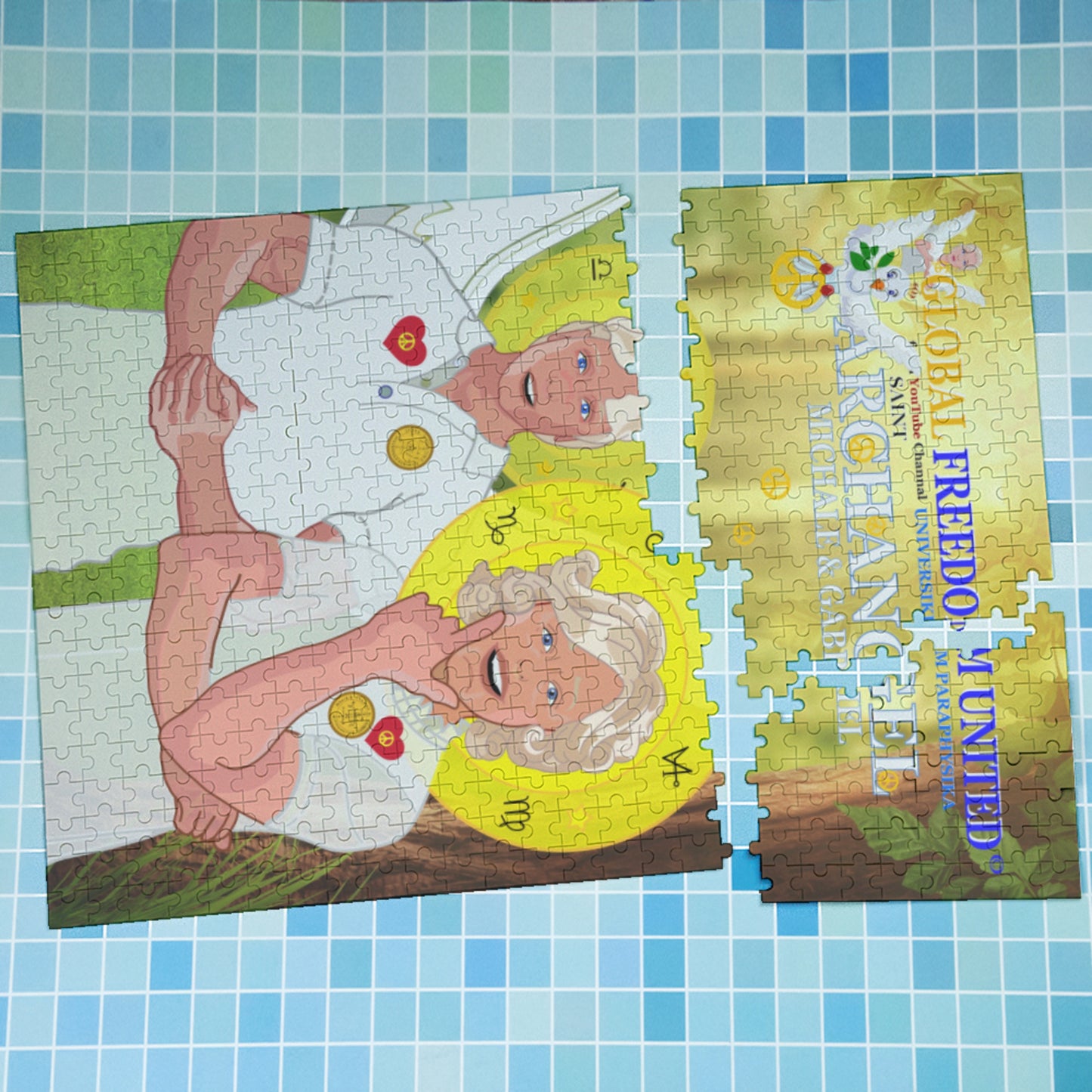 Paper Puzzle Global Freedom United Archangel Michael & Gabriel