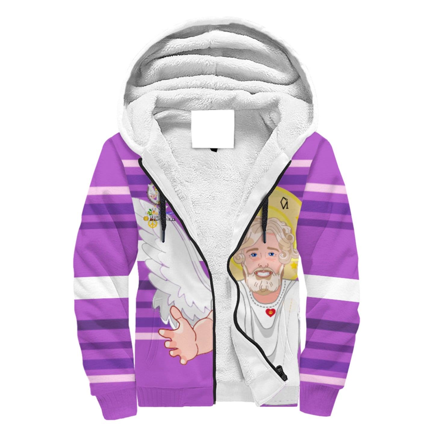 Plush Hoodie Global Freedom United Archangel Uriel German Lilac