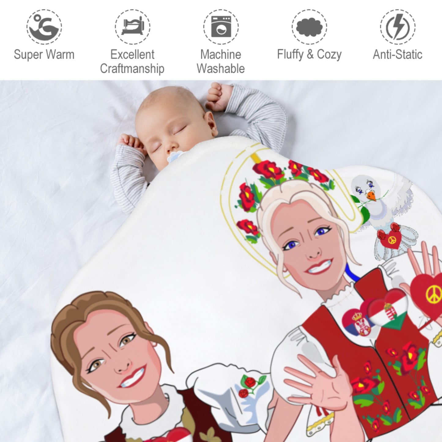 Blankets For Kits GLOBAL FREEDOM UNITED© Serbia & Hungary Old Peace