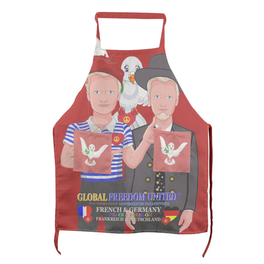 Apron GLOBAL FREEDOM UNITED© Men French & Germany Red