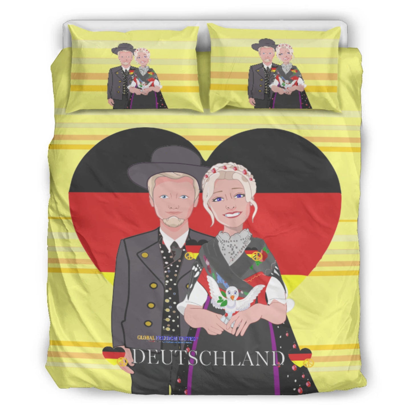 Bed Line GLOBAL FREEDOM UNITED©  Couple Germany V1 Yellow