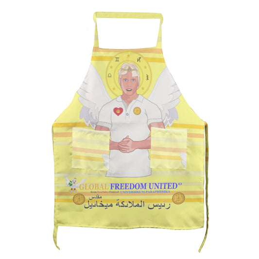 Apron GLOBAL FREEDOM UNITED© Archangel Michael Arabic V2 Yellow