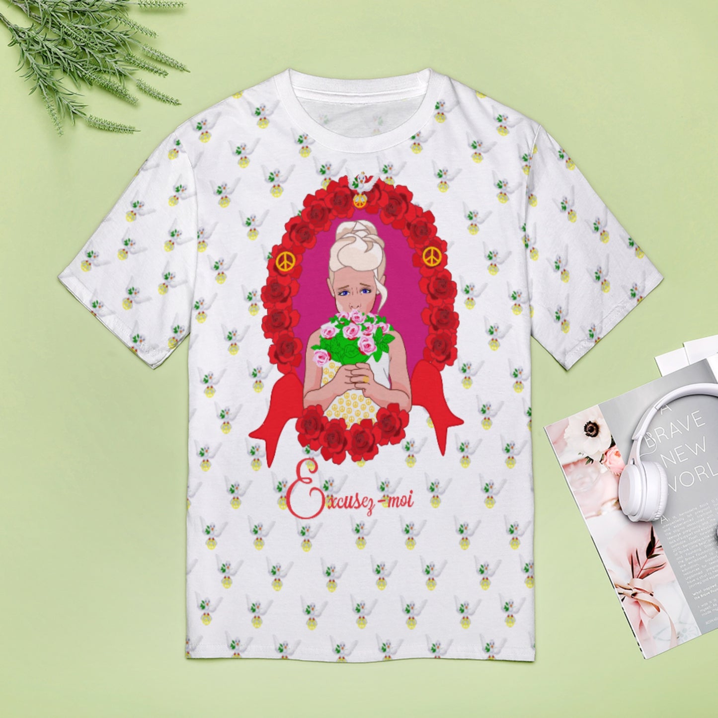 Women´s T-shirt 3 GLOBAL FREEDOM UNITED© Une fille dit désoié Excusez-moi