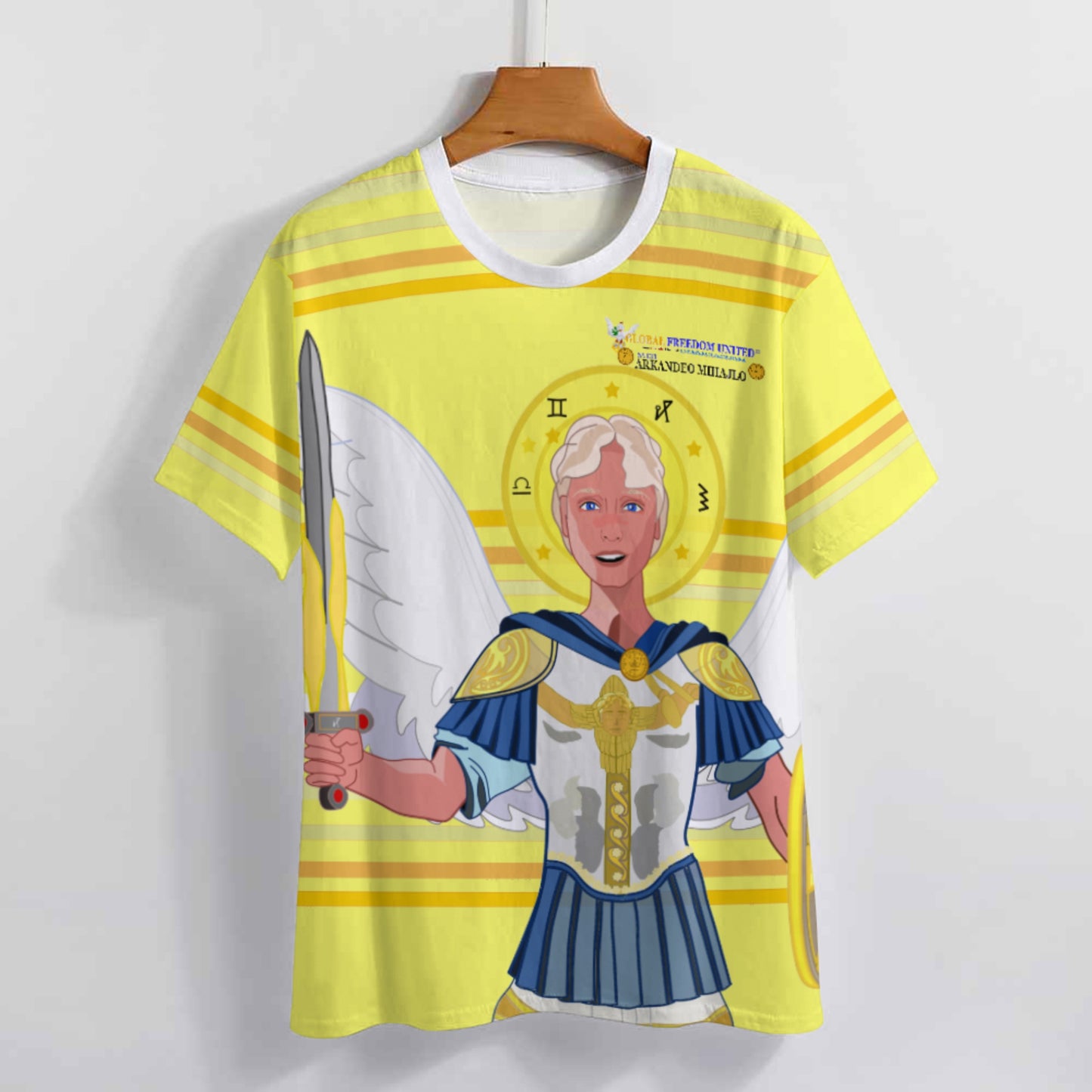 Women´s T-shirt Global Freedom United Archangel Michael Croatia V1 Yellow