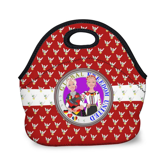 Meal Back GLOBAL FREEDOM UNITED© Women Romania & Germany Dove of Peace Red