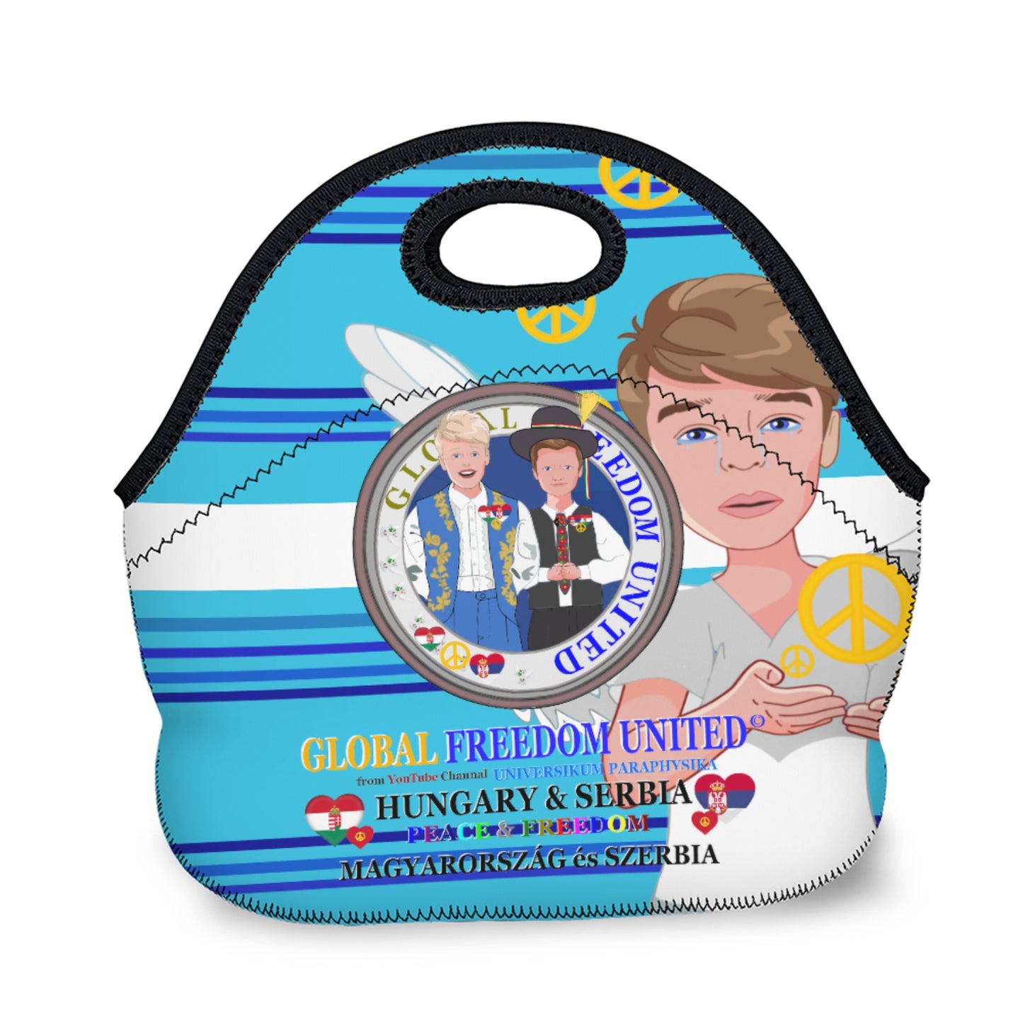 Meal Bag GLOBAL FREEDOM UNITED© Men Serbia & Hungary Blue
