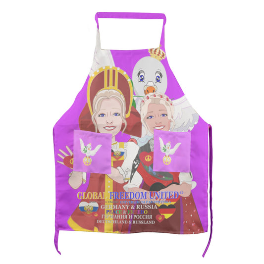 Apron GLOBAL FREEDOM UNITED© Women Russia & Germany Lilac