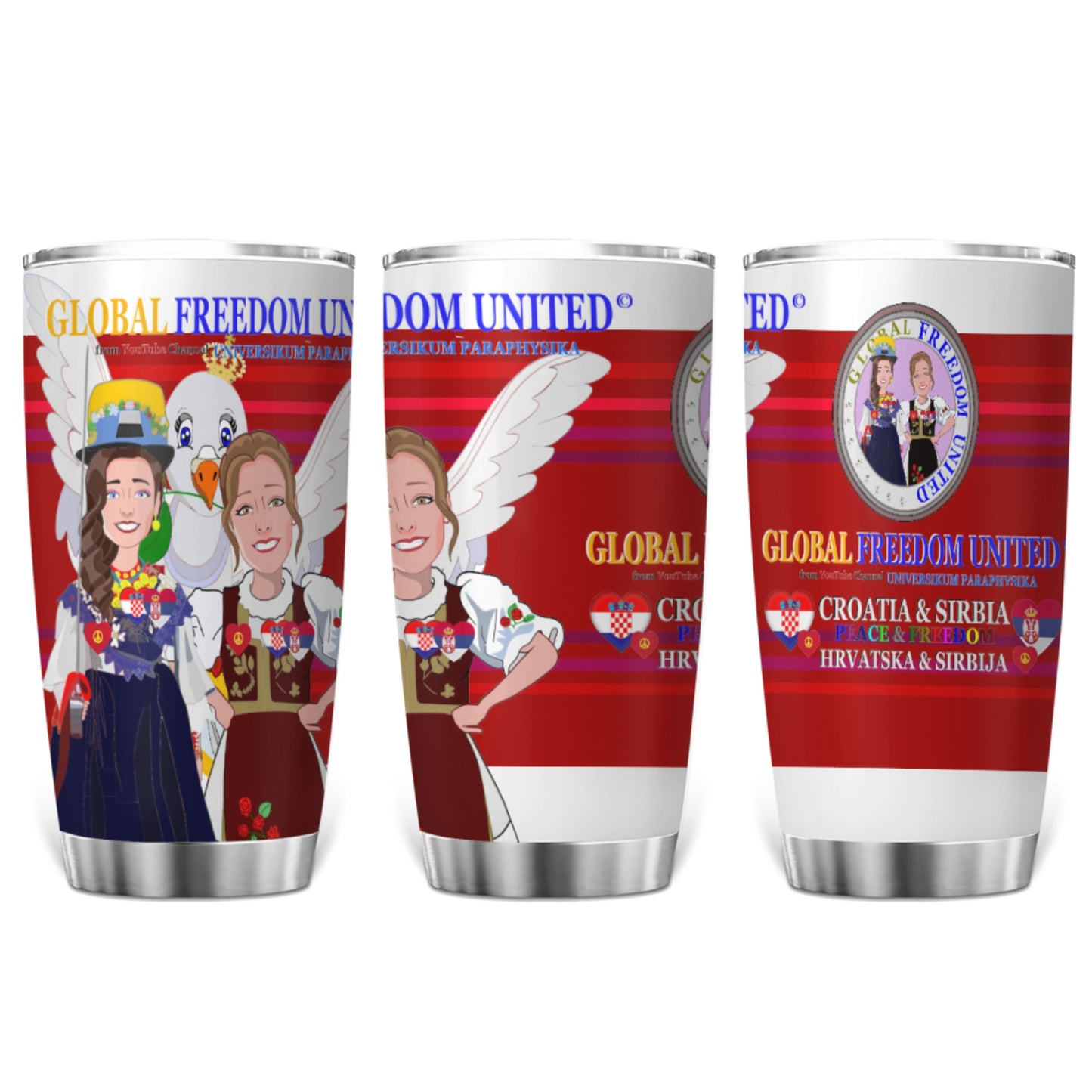 Tumbler Global Freedom United Women Croatia & Serbia Red