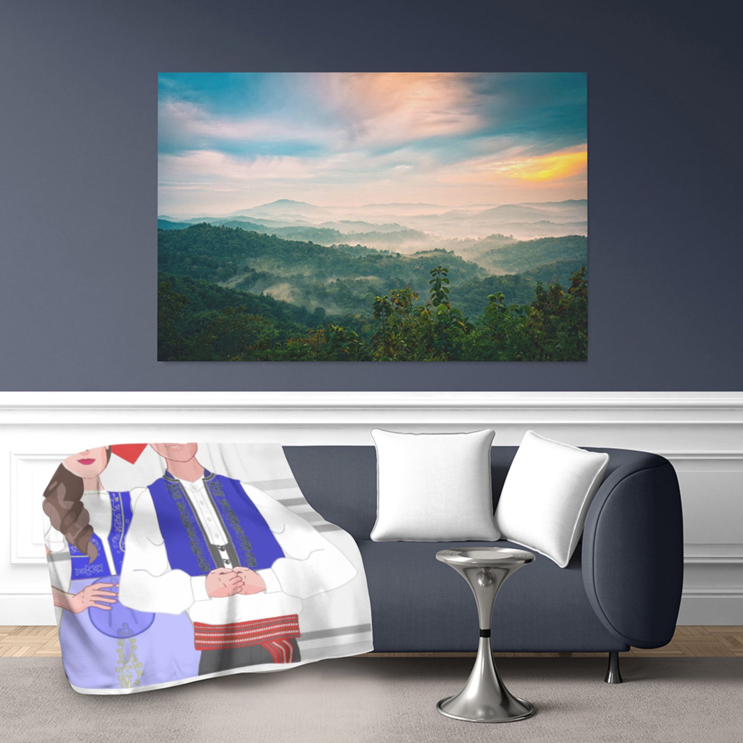 Square Blanket GLOBAL FREEDOM UNITED© Couple Albania