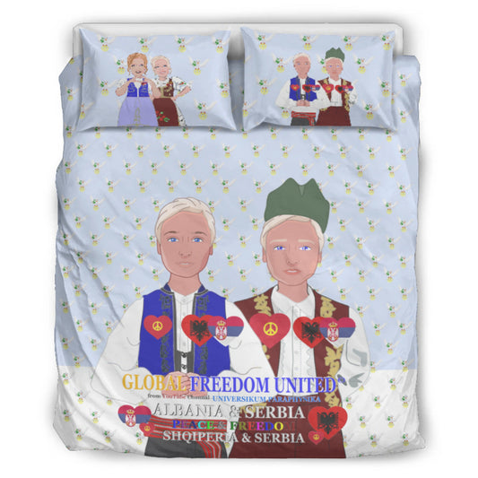 Bed Line GLOBAL FREEDOM UNITED© Men Albania & Serbia Blue