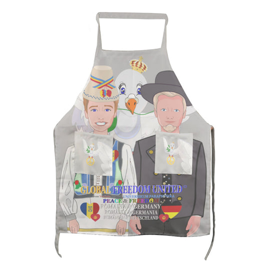 Apron GLOBAL FREEDOM UNITED© Men Romania & Germany Grey