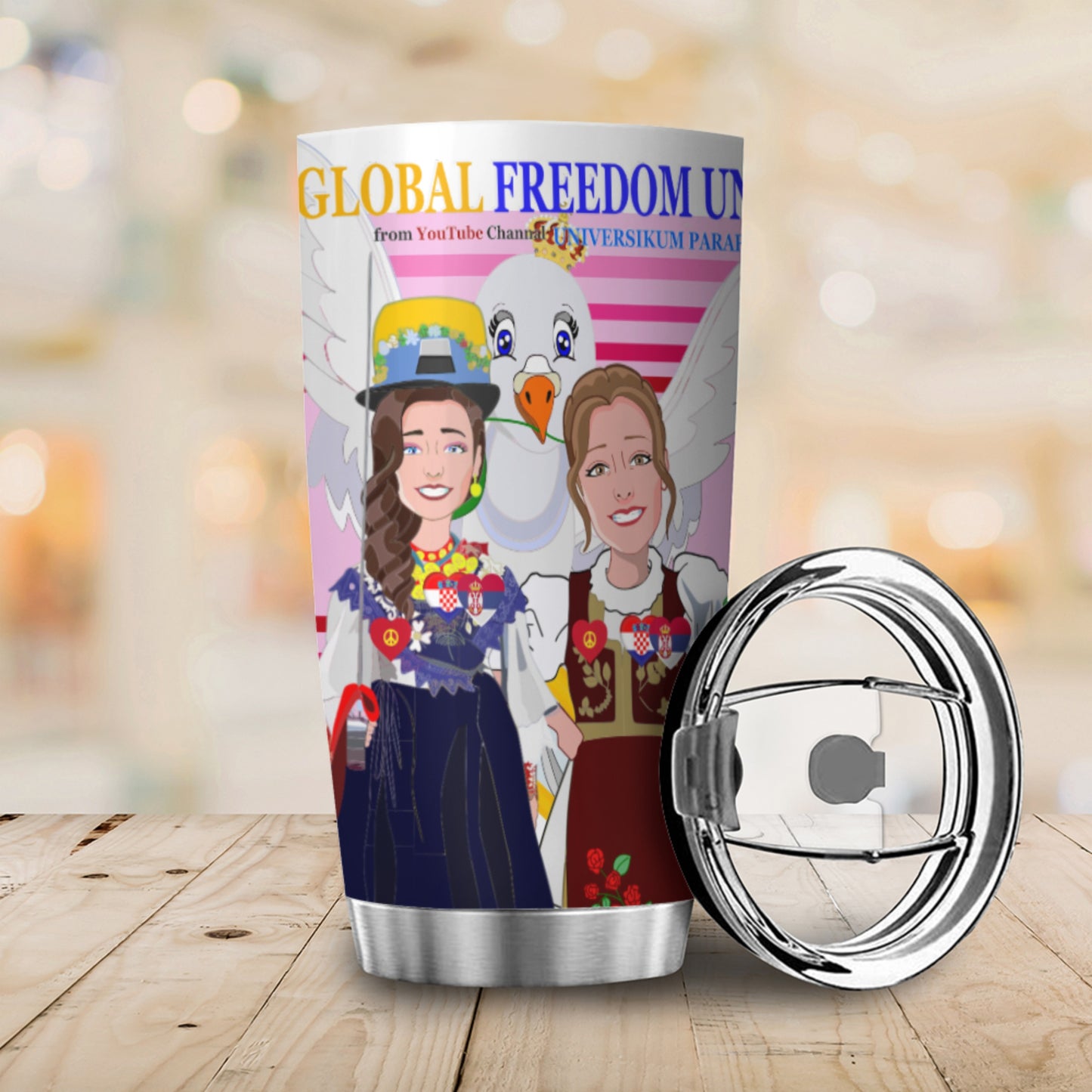 Tumbler Global Freedom United Women Croatia & Serbia Pink2