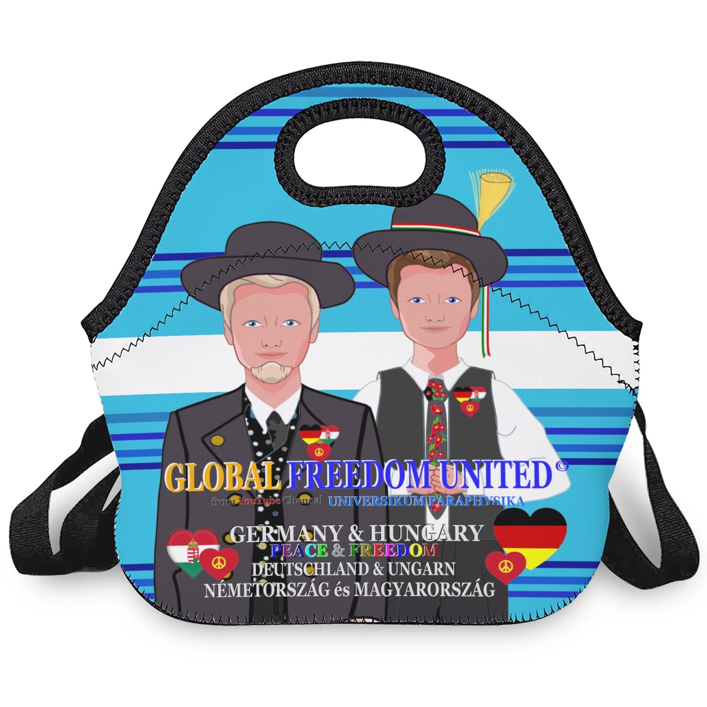 Meal Bag With Straw Global Freedom United Men Germany & Hungary Blue