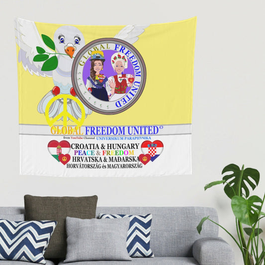 Tapestry GLOBAL FREEDOM UNITED© Women Croatia & Hungary V2 Yellow
