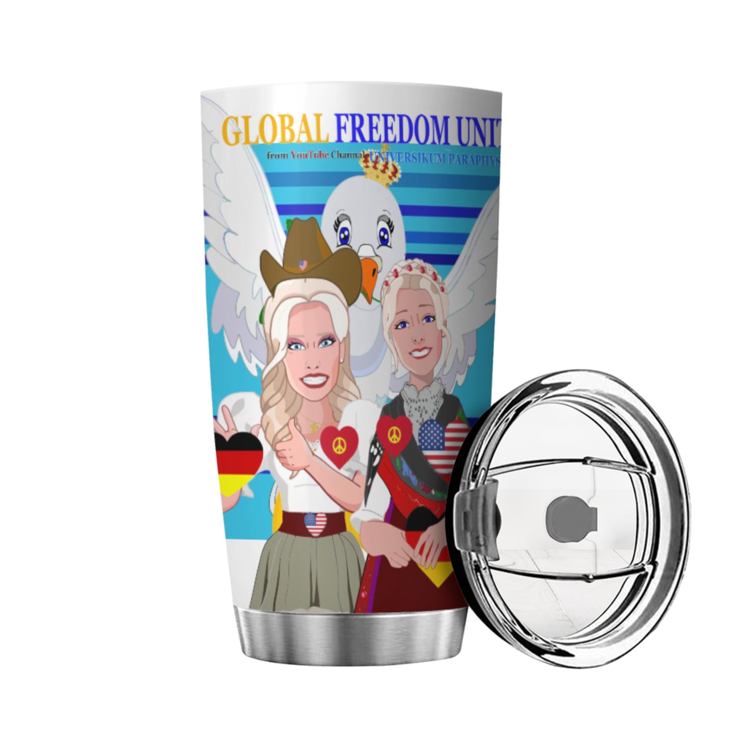 Tumbler Global Freedom United Women Usa & Germany Blue