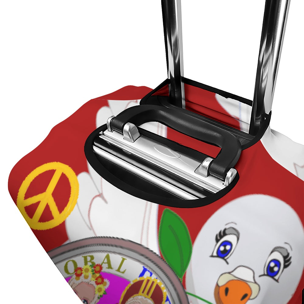 Luggage Cover Global Freedom United Women Ukraina & Russia Old Peace Red