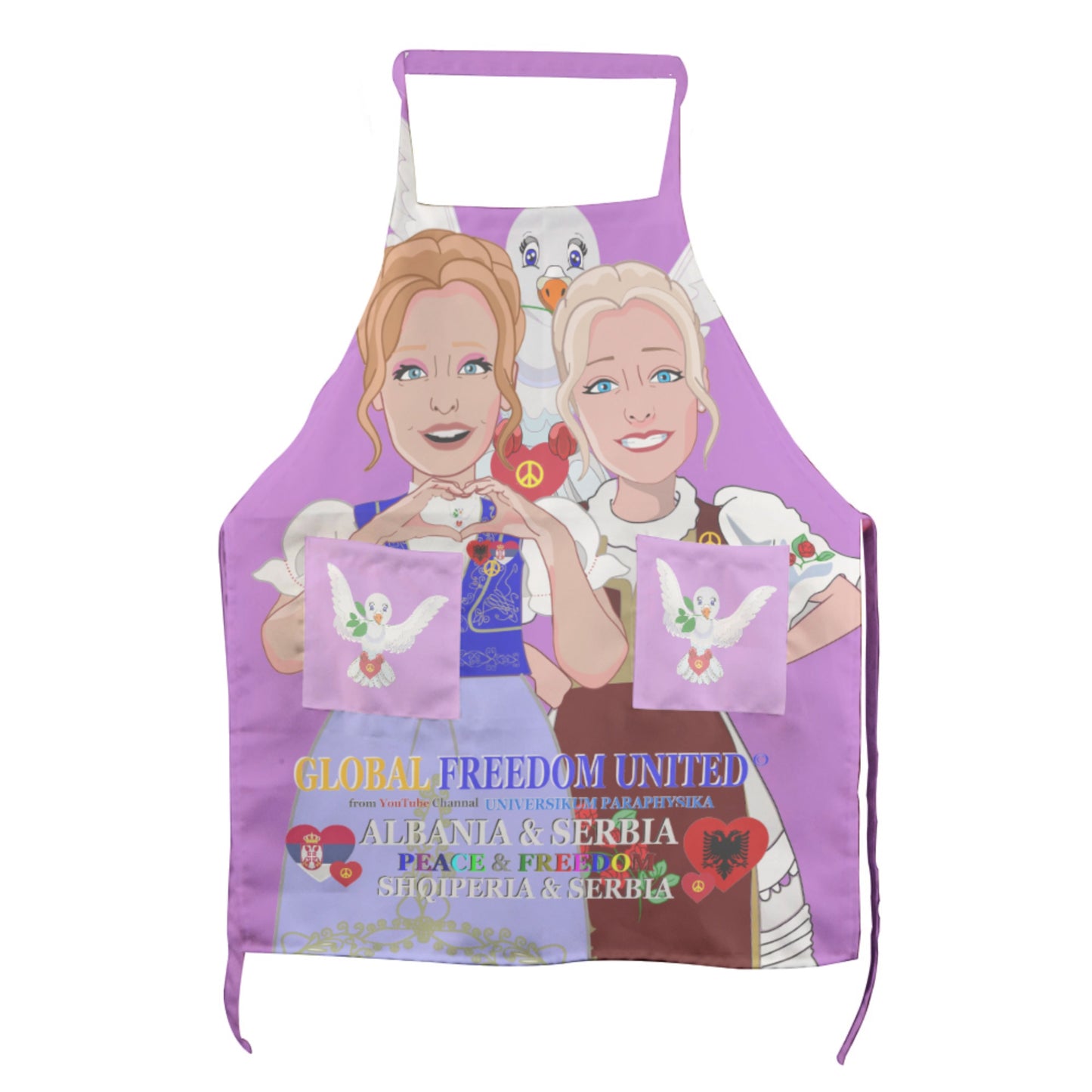 Apron GLOBAL FREEDOM UNITED© Women Albania & Serbia Lilac