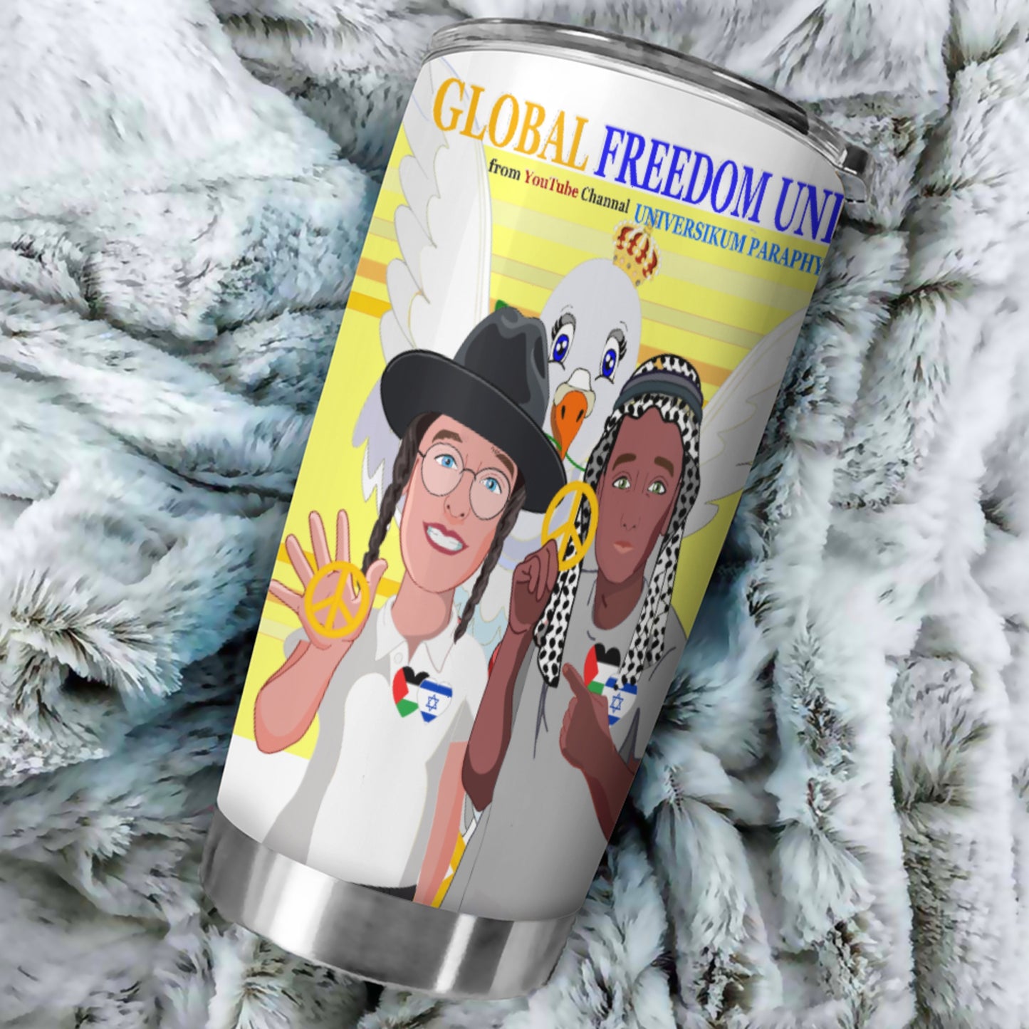Tumbler Global Freedom United Men Palestina & Israel Yellow