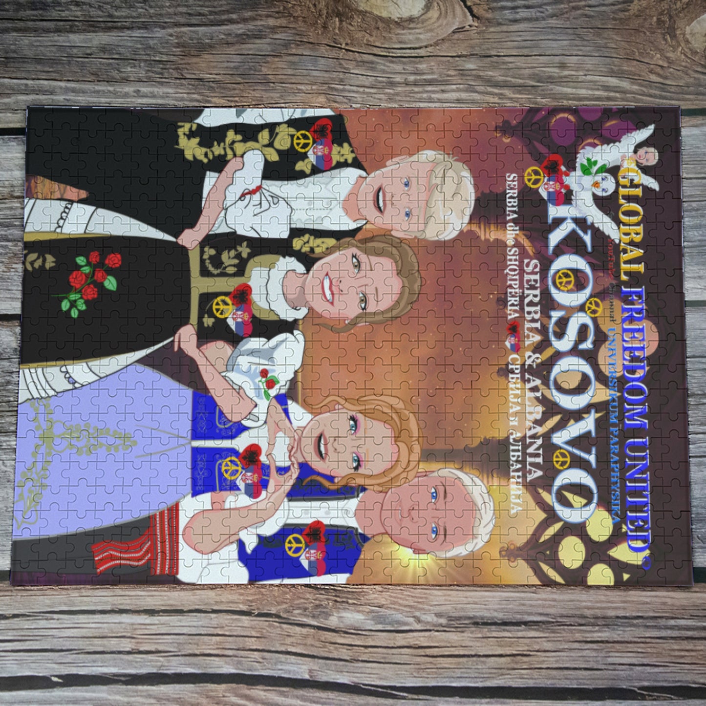 Paper Puzzle Global Freedom United Serbia & Albania