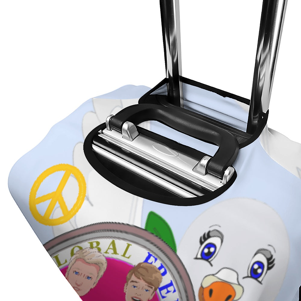 Luggage Cover Global Freedom United Men Ukraina & Russia Old Peace Light Blue