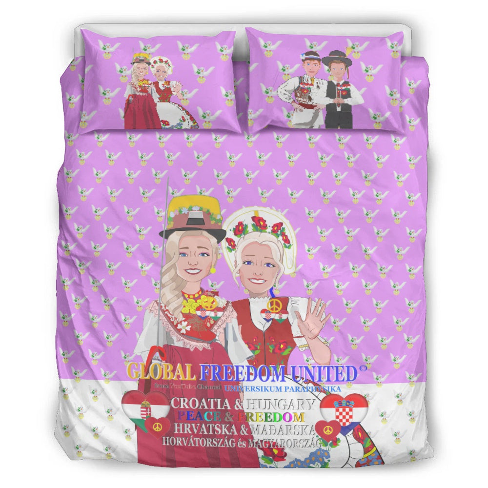 Bed Line GLOBAL FREEDOM UNITED© Girls Croatia & Hungary Lilac Blondie