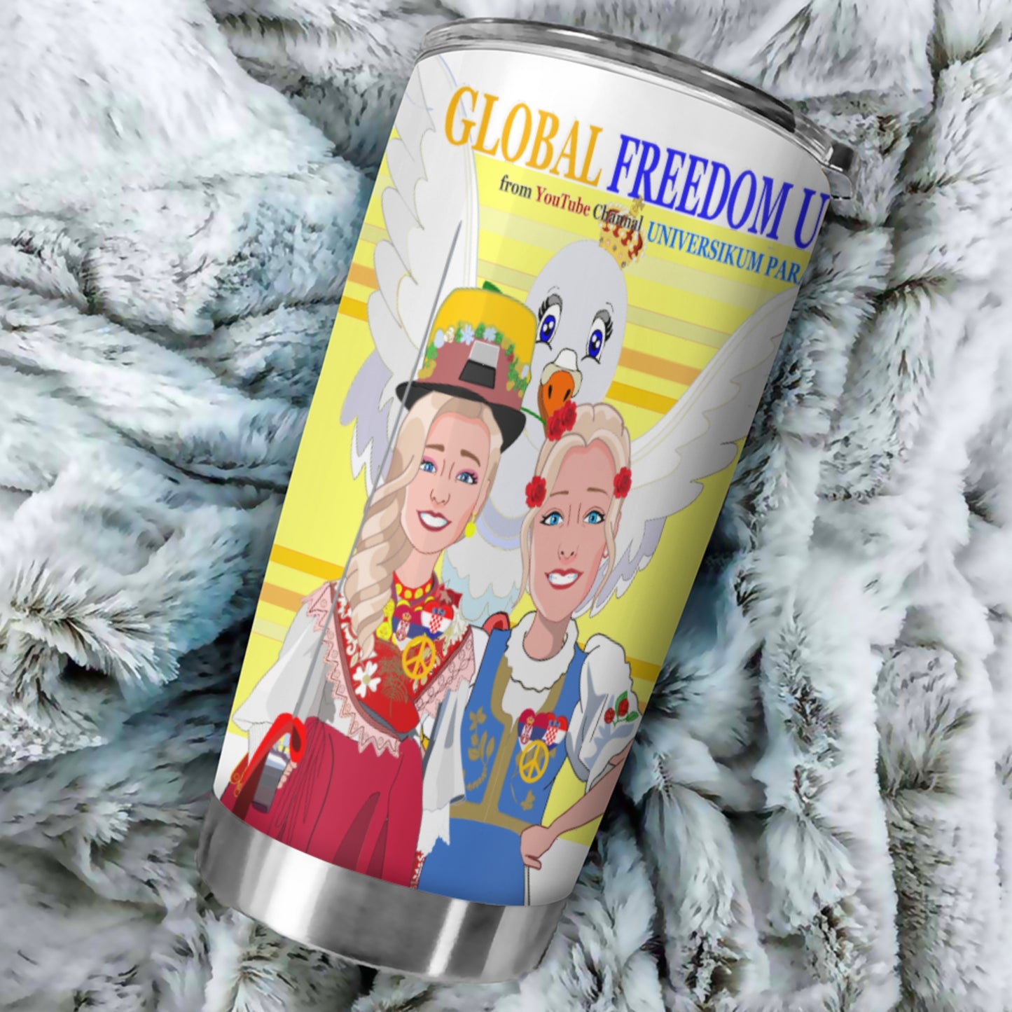 Tumbler Global Freedom United Women Croatia & Serbia Yellow