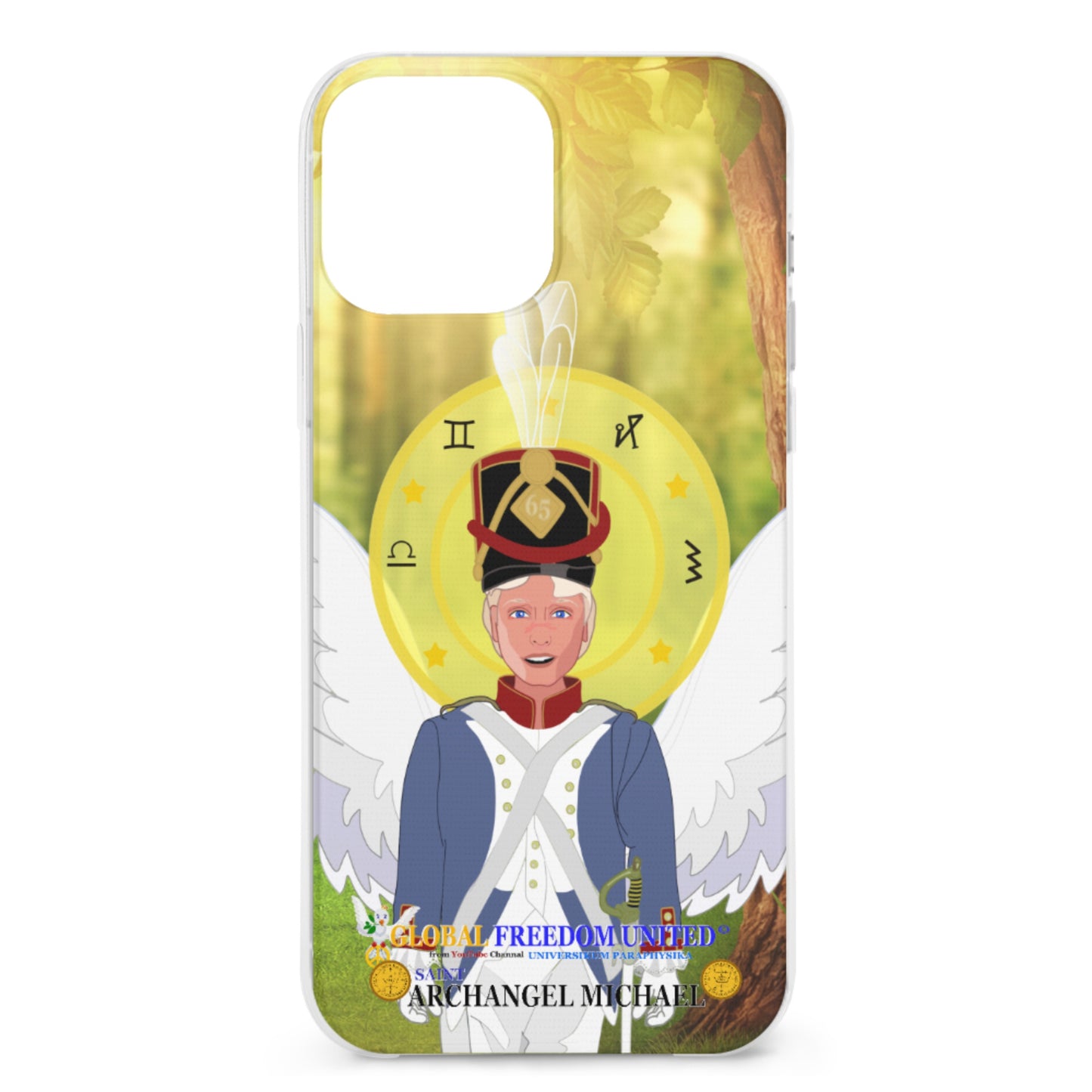 Phone Case Plush Hoodie GLOBAL FREEDOM UNITED© Archangel Michael English V2